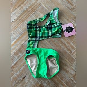 Kandi Kouture CS Green Plaid Nobu Leotard